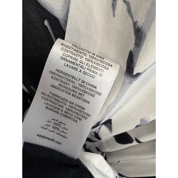 EQUIPMENT Neema Asymmetric Wrap-effect Floral Georgette Maxi DressTrue Black 2 - Picture 13 of 15